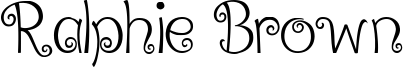 Ralphie Brown Font