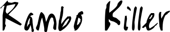 Rambo Killer Font