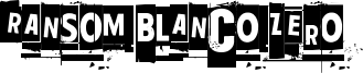 Ransom Blanco Zero Font