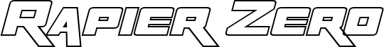Rapier Zero Hollow Italic.otf