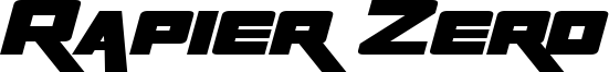 Rapier Zero Italic.otf