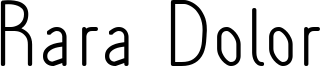 Rara Dolor Font