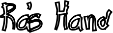 Ra's Hand Font