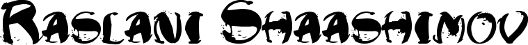 Raslani Shaashimov Font
