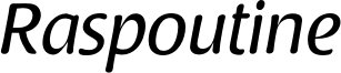 Raspoutine Font