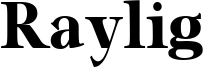 Raylig Font