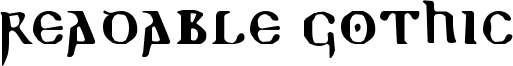 Readable Gothic Font