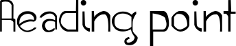 Reading point Font