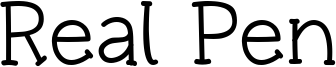 Real Pen Font