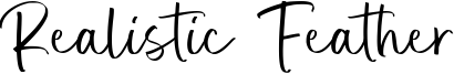 Realistic Feather Font
