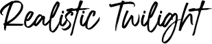 Realistic Twilight Font