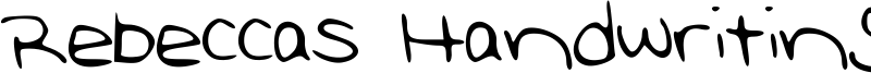 Rebeccas Handwriting Font