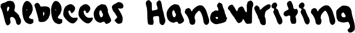 Rebeccas Handwriting Font