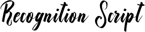 Recognition Script Font