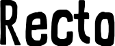 Recto Font