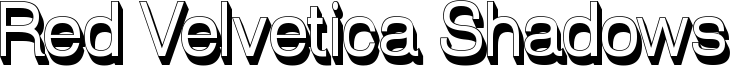 Red Velvetica Shadows Font
