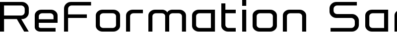 ReFormation Sans Font