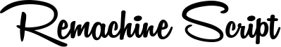 Remachine Script Font