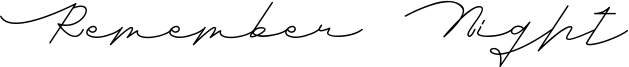 Remember Night Font