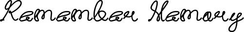 Remember Memory Font