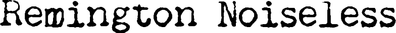 Remington Noiseless Font