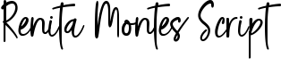 Renita Montes Script Font