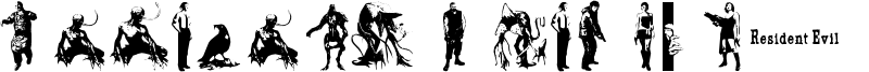 Resident Evil Characters Font