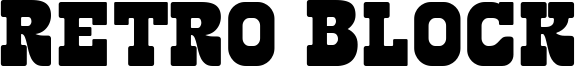 Retro Block Font