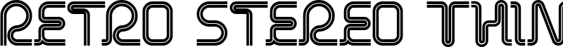 Retro Stereo Thin Font