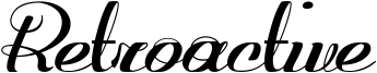 Retroactive Font