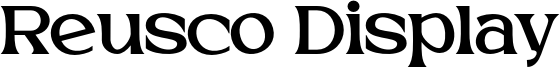 Reusco Display Font