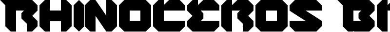 Rhinoceros Break The Wall Font