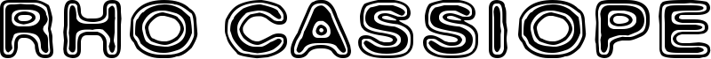 Rho Cassiopeiae Font