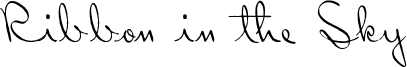Ribbon in the Sky Font