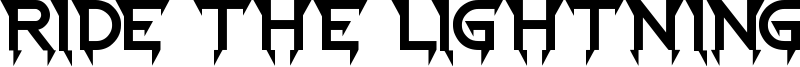 Ride the Lightning Font