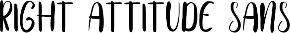 Right Attitude Sans Font