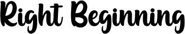 Right Beginning Font