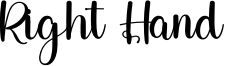 Right Hand Font