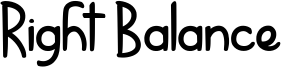 Right Balance Font