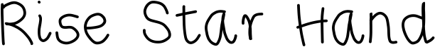 Rise Star Hand Font