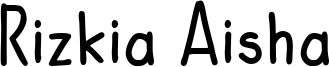 Rizkia Aisha Font