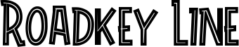 Roadkey Line Font