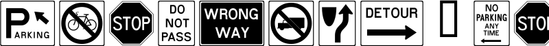 RoadSign + Warning Font