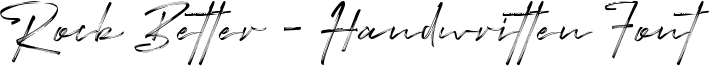 Rock Better - Handwritten Font Font