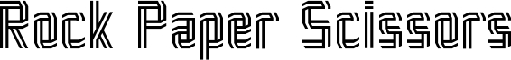 Rock Paper Scissors Font