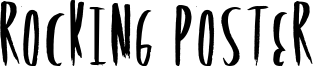 Rocking Poster Font