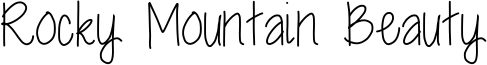 Rocky Mountain Beauty Font