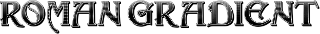 Roman Gradient Font