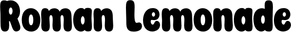Roman Lemonade Font