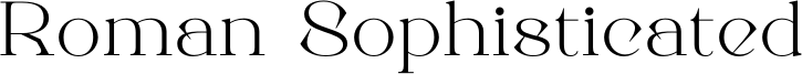 Roman Sophisticated Font